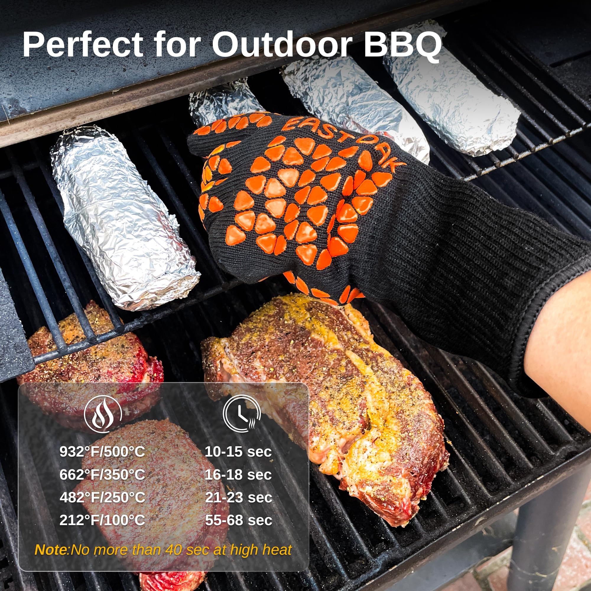 East Oak BBQ Gloves versatile for grilling, smoking, baking and more