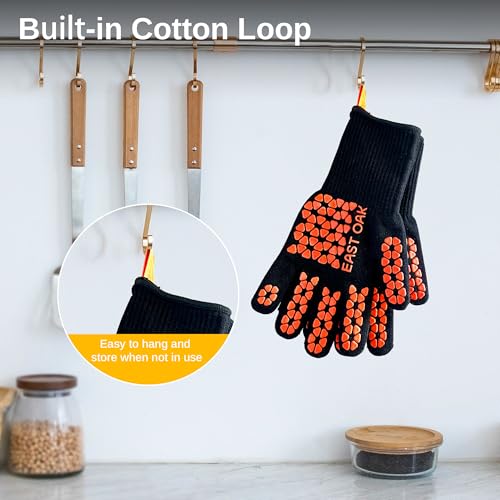 East Oak BBQ Gloves soft polyester-cotton lining for comfortable extended wear