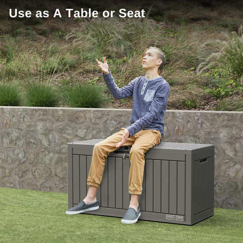 EAST OAK deck box simple assembly in about 20 minutes