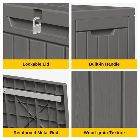 EAST OAK deck box used for cushions and pool supplies