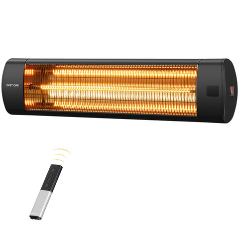East Oak electric patio heater wall-mounted 1500W for instant outdoor warmth