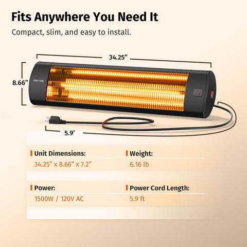 East Oak energy-efficient infrared heat to reduce waste and heat effectively