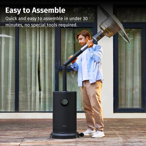 East Oak flame-out protection automatically stops gas flow if flame is lost.