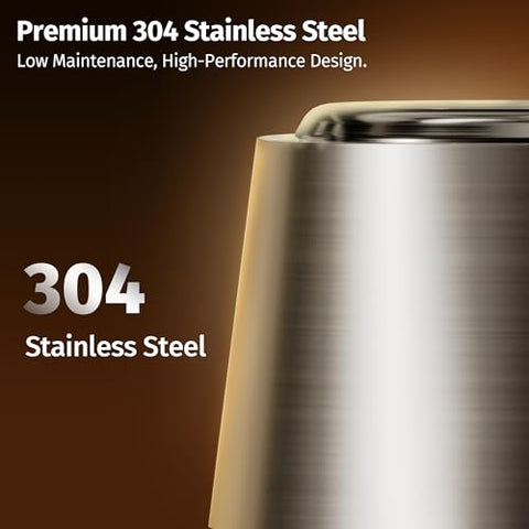 East Oak Fuoco 304 stainless steel build resists rust and wear.