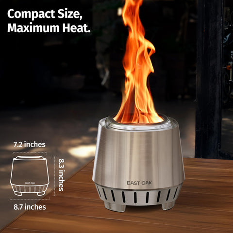East Oak Fuoco patio and backyard use ideal for cozy evenings outdoors.