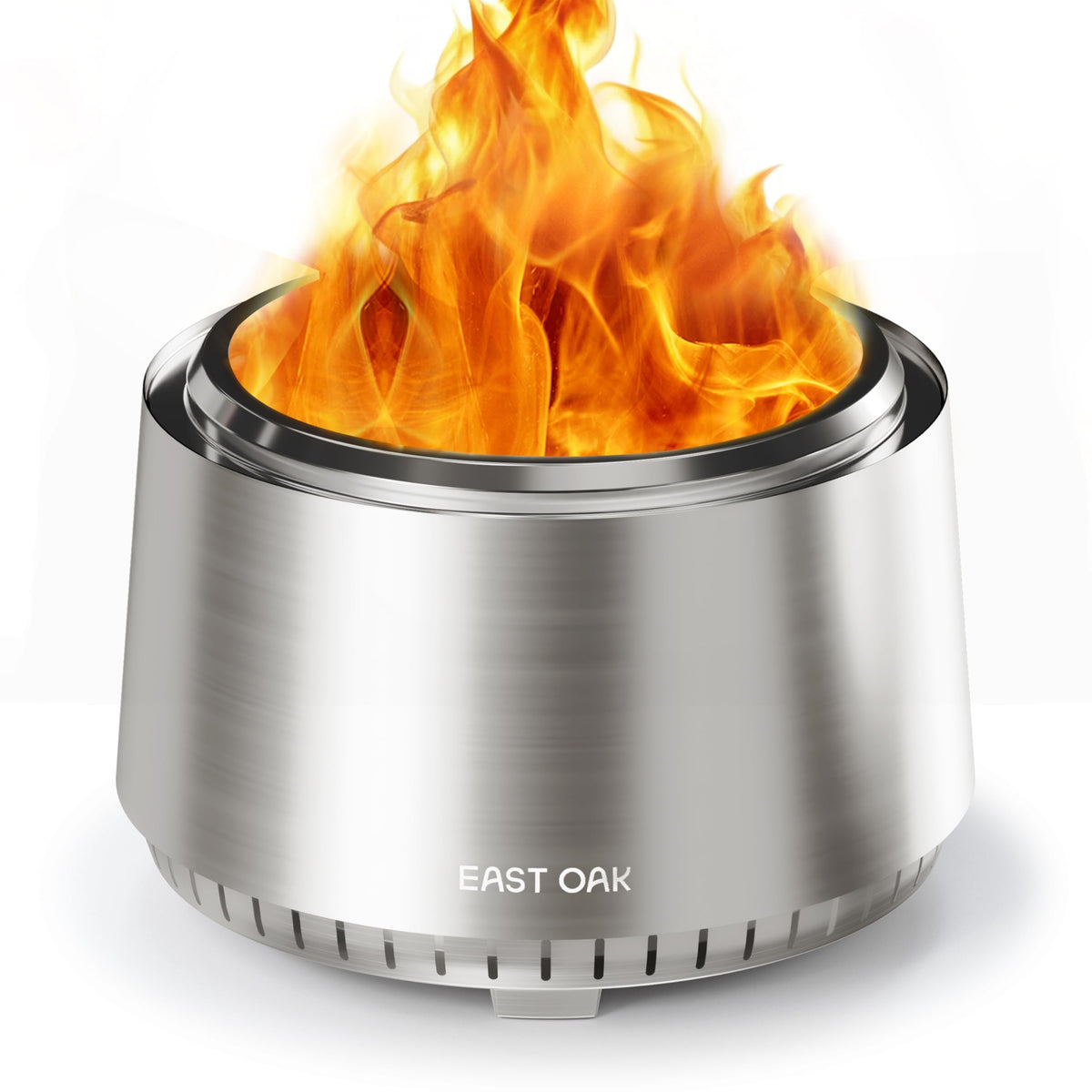 East Oak Fuoco smokeless fire pit, 21inch diameter, outdoor warmth.