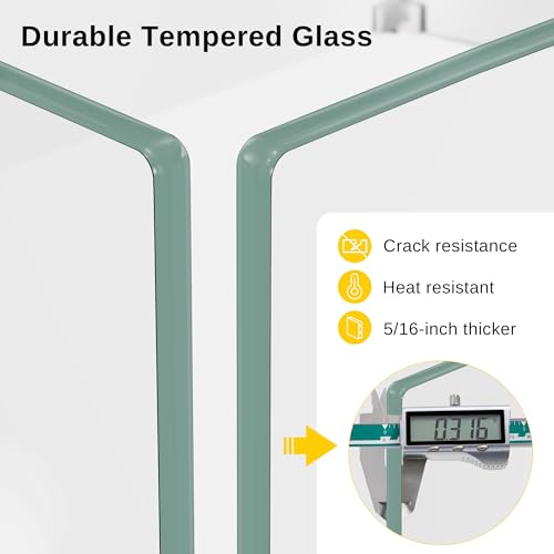 4-inch tall glass panel acts as a wind barrier while maintaining clear fire view.