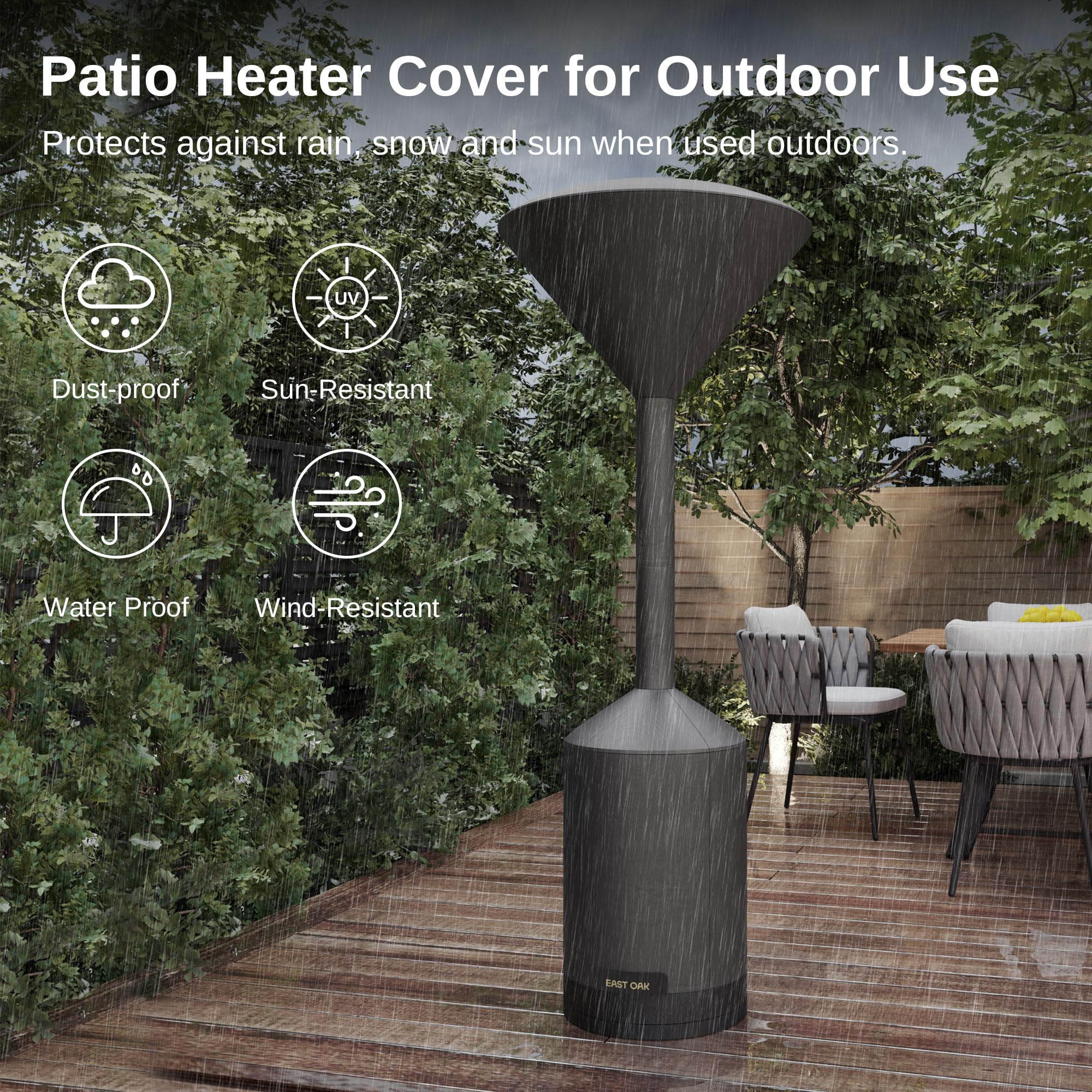 East Oak installation illustration shows simple one-person setup