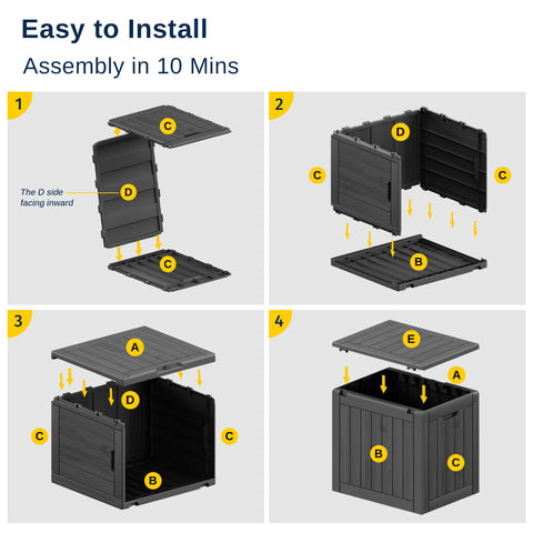East Oak versatile storage box for cushions, mats, and tools in outdoor spaces.