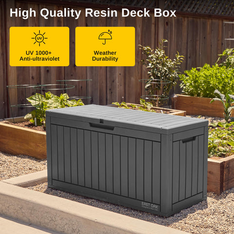 East Oak 60-gallon box dimensions for space planning.