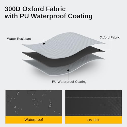East Oak patio heater cover demonstrates wind and rain resistance