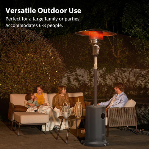 East Oak 20lb propane tank access for convenient fuel changes.