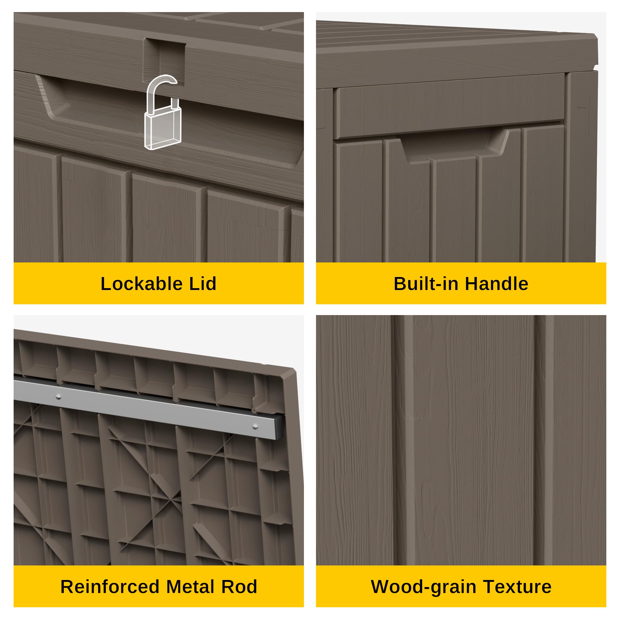 EAST OAK side handles facilitate easy moving and repositioning around patios