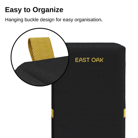 East Oak smoker cover features a hanging hook for convenient storage when not in use.