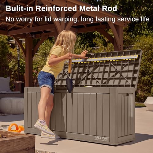 EAST OAK UV resistant outdoor storage emphasizes fade resistance across sunny seasons