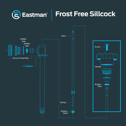Eastman 1/2 in MIP x 1/2 in sweat inlet connections for versatile installs