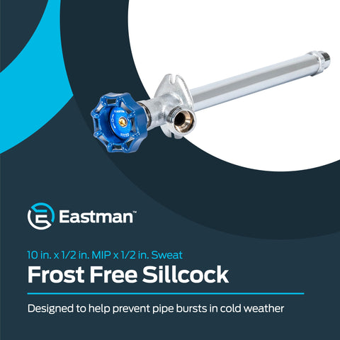 Eastman sillcock with large wheel handle for easy operation