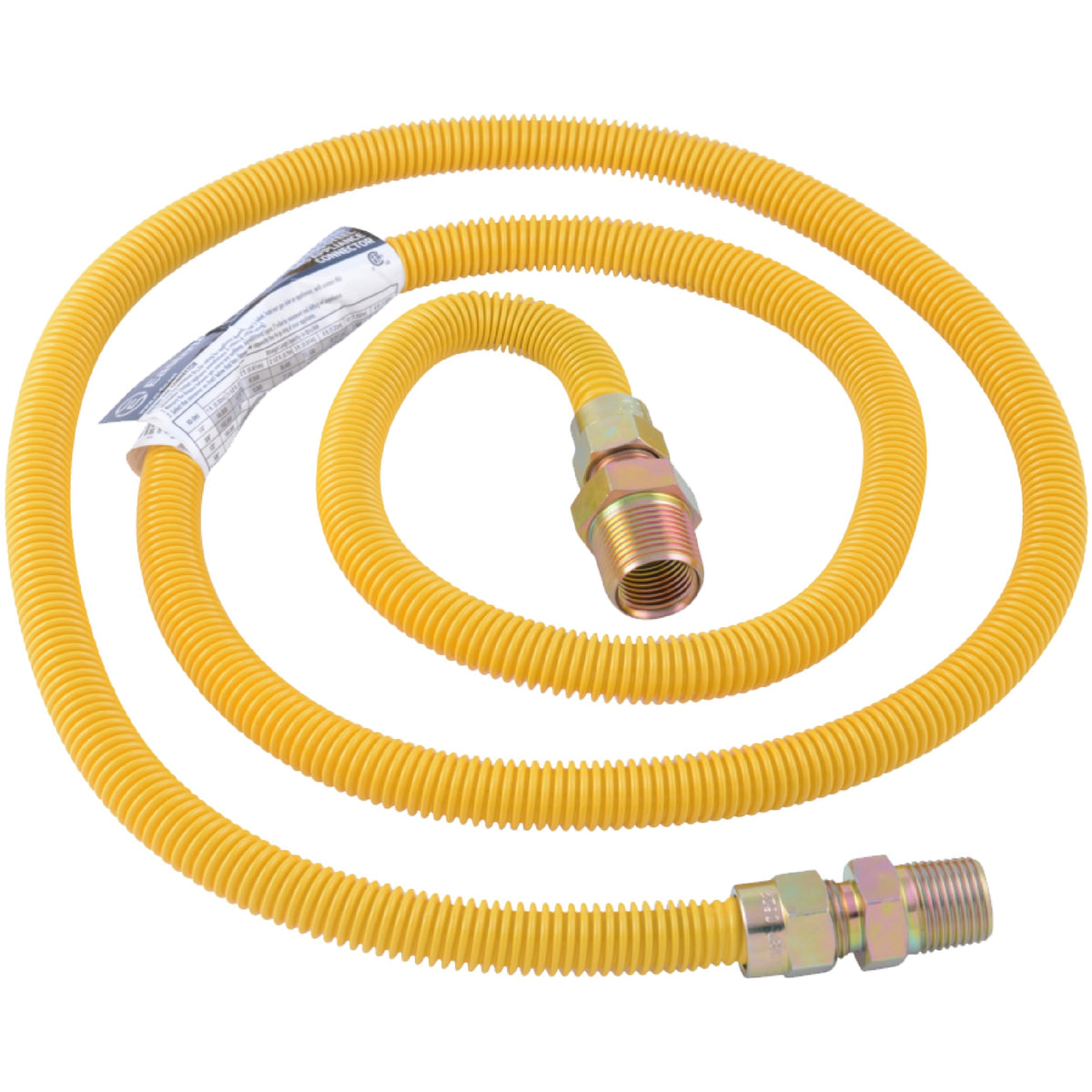 Eastman epoxy-coated 72-inch gas line connector showing protection and durability.