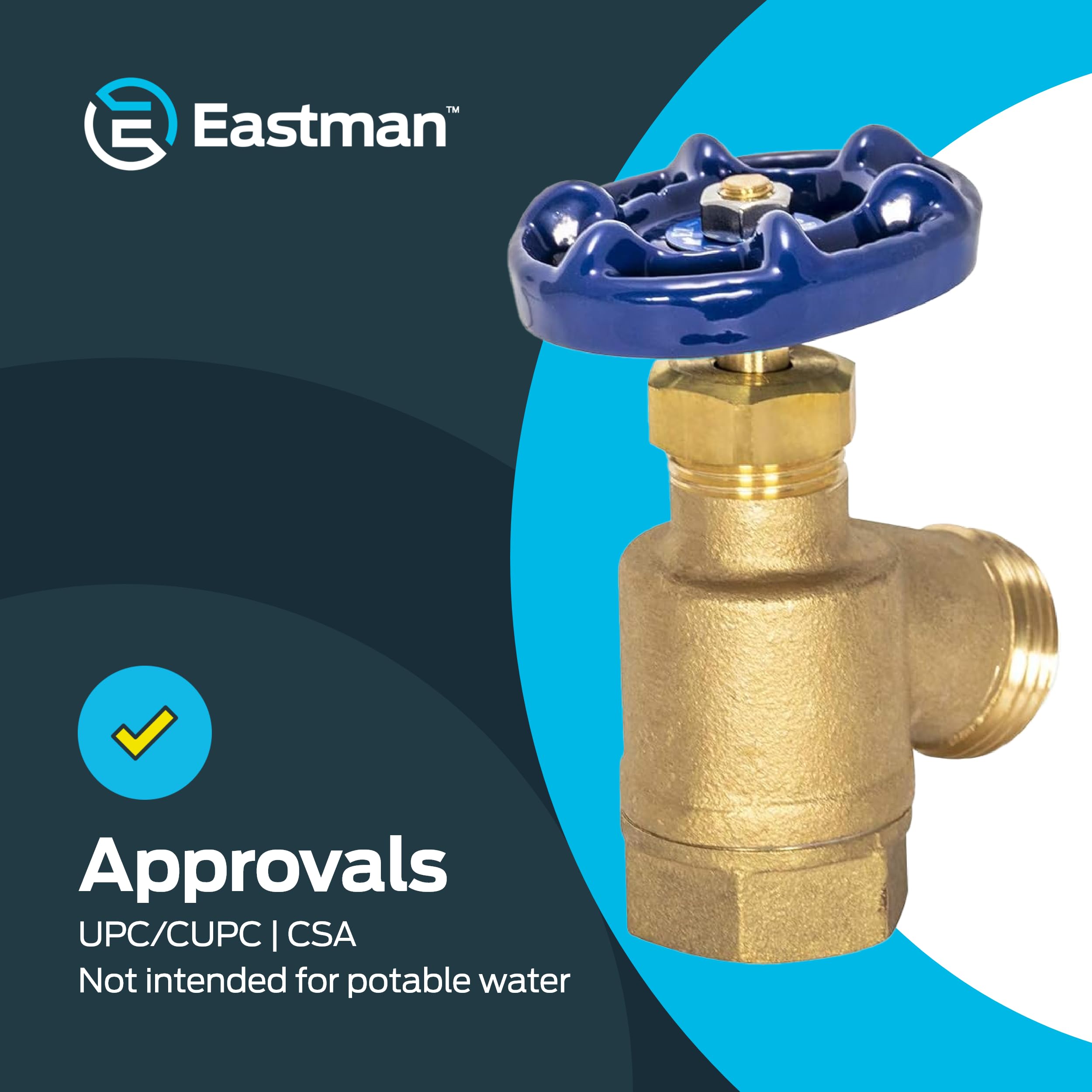 Eastman CSA/CUPC certified brass valve highlights safety for outdoor use.