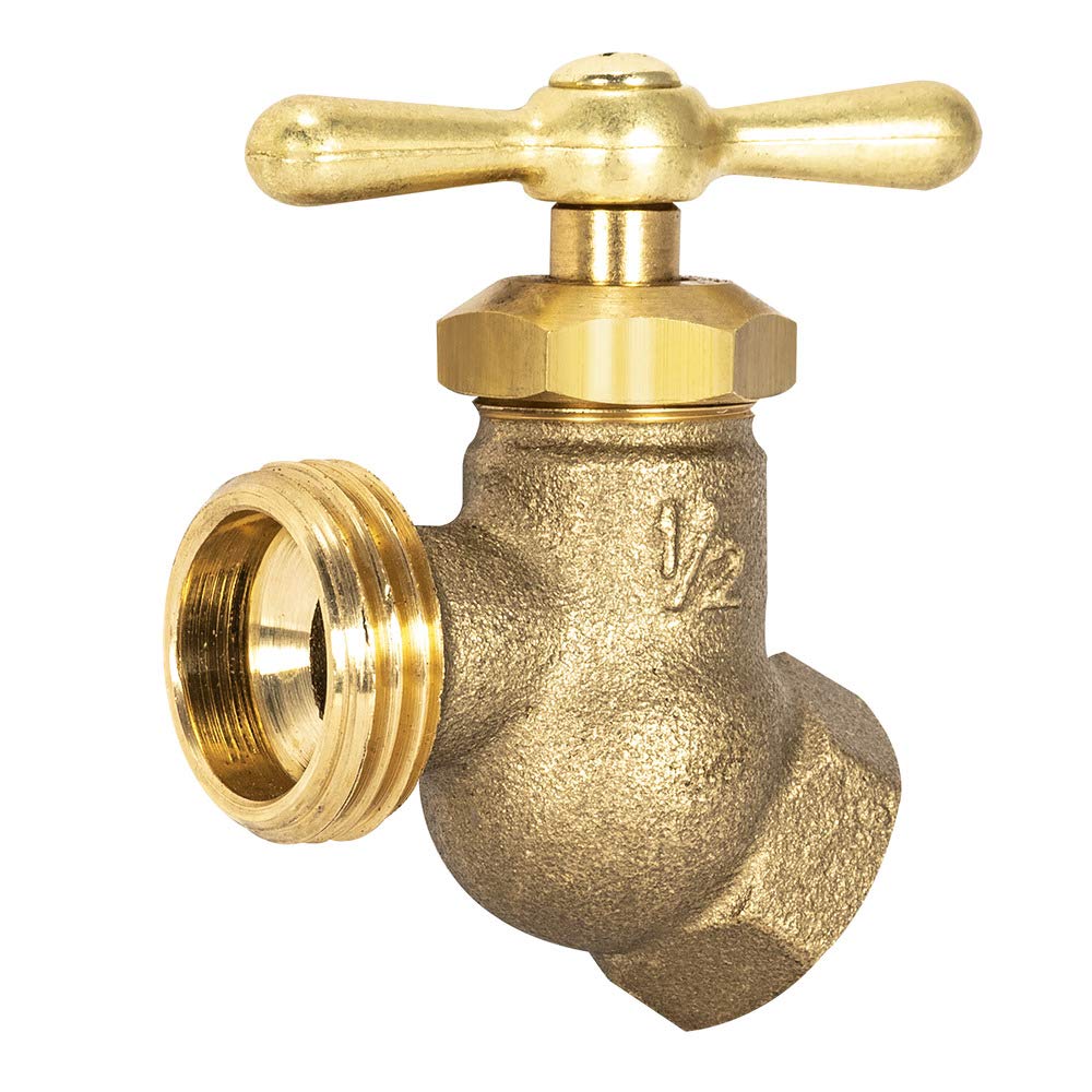 Eastman female no-kink hose bibb brass body for durable outdoor watering.