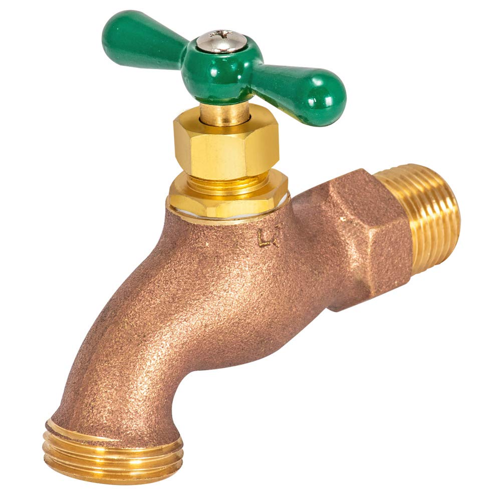 Eastman heavy-pattern brass hose bibb for outdoor irrigation