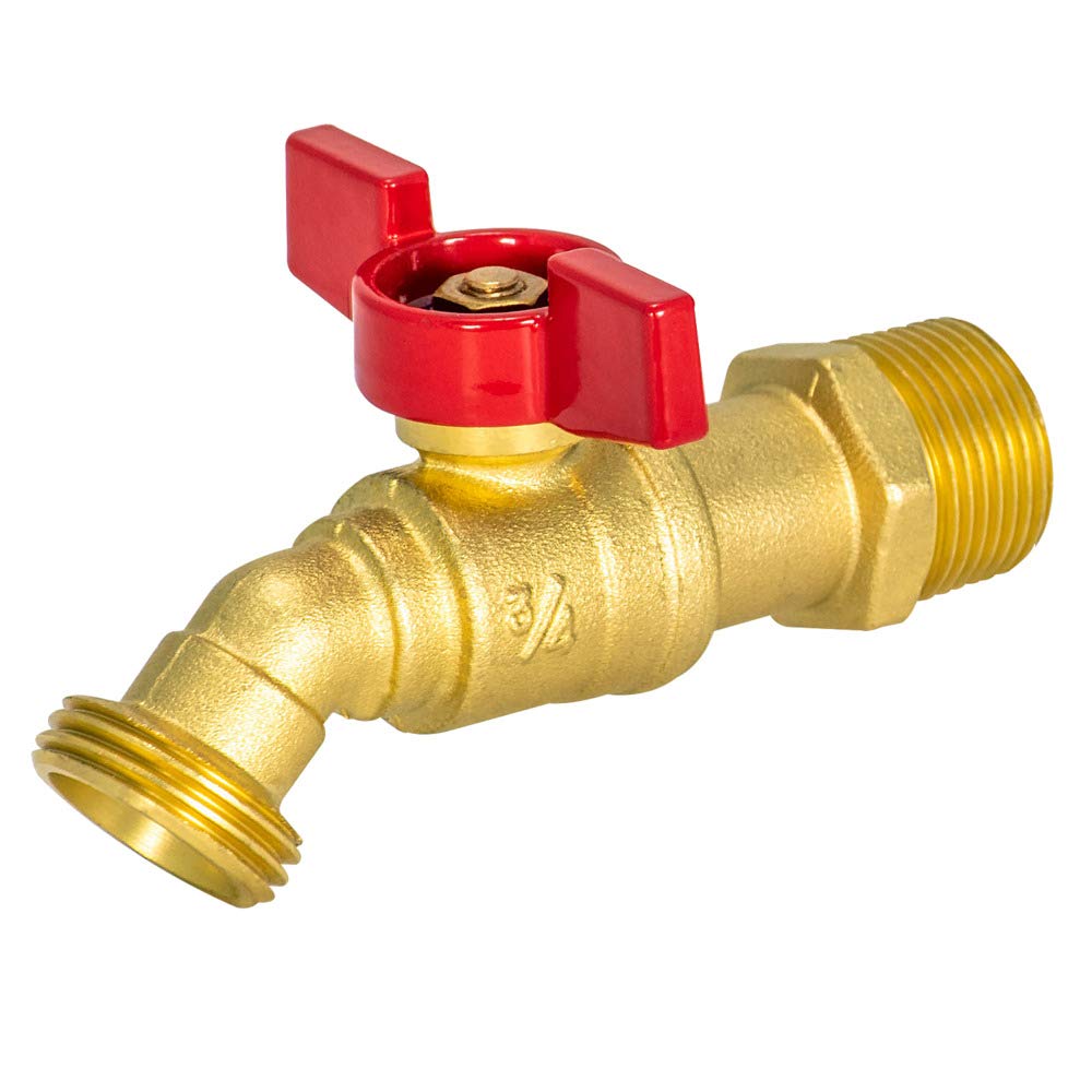 Eastman hose bibb 3/4in MIP brass for durable outdoor irrigation.