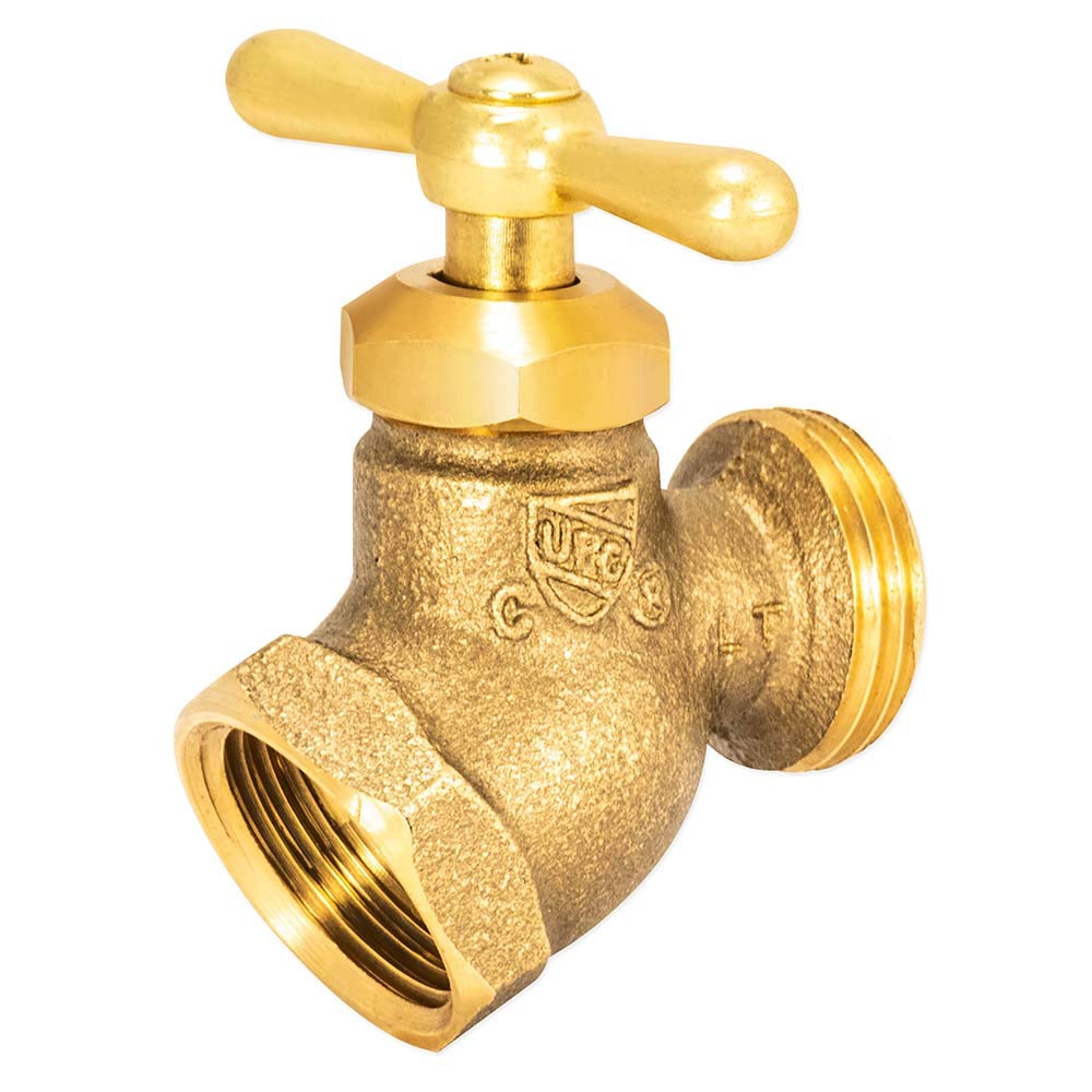 Eastman no-kink bibb for irrigation use in outdoor settings.