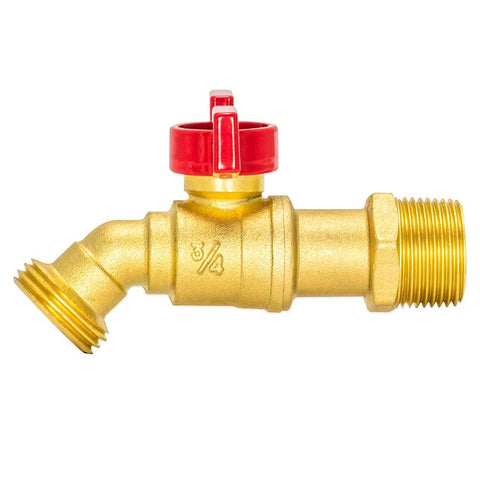 Eastman quarter-turn outdoor spigot for easy water control.
