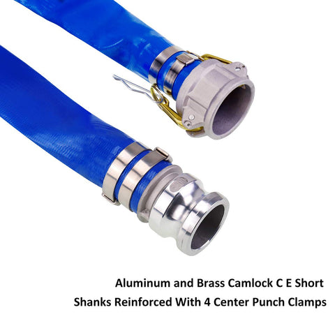 Eastrans blue backwash hose camlock fittings for quick pump setup