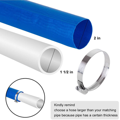 Eastrans reinforced PVC lay-flat hose built for long-term pool backwash tasks.