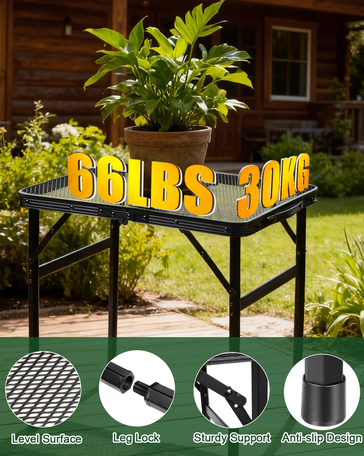 EASTSTORM versatile outdoor table for camping, BBQs, picnics, RV use