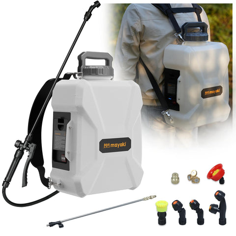 Eastyle 3-gallon backpack sprayer ready for battery-powered garden spraying.