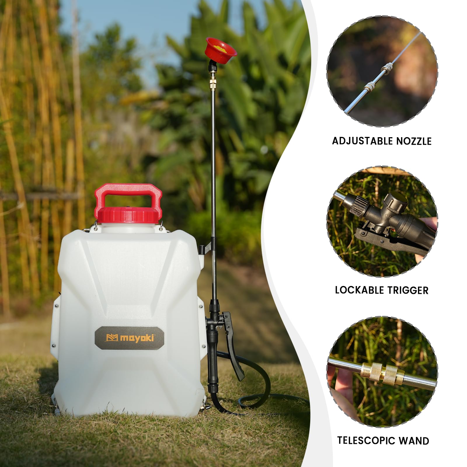 Eastyle adjustable-pressure wand and rod for precise coverage from 20 to 38 inches