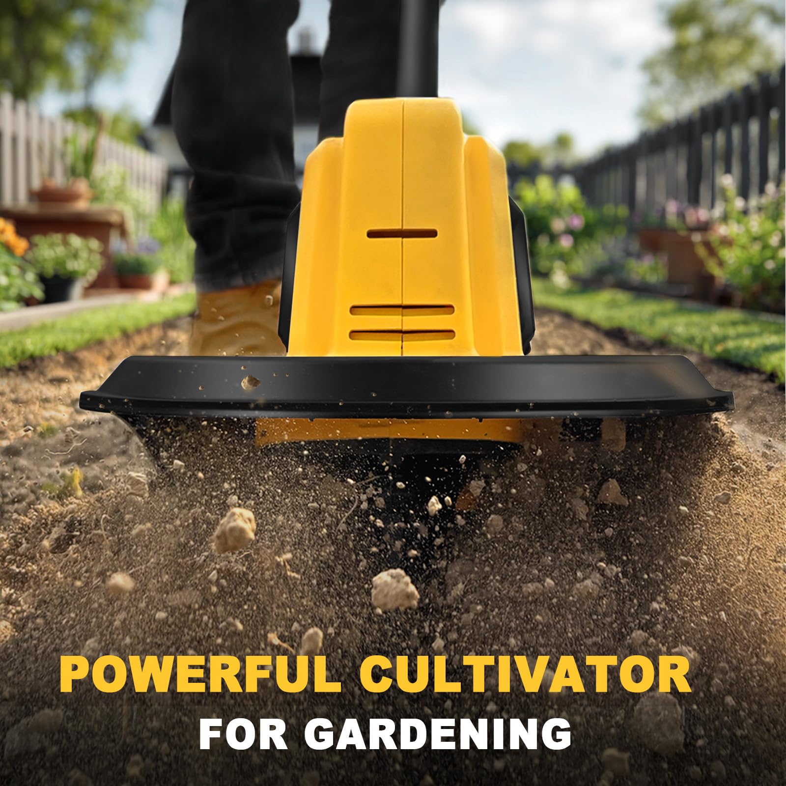 Eastyle tiller depth 6.3 inches enables deeper soil work