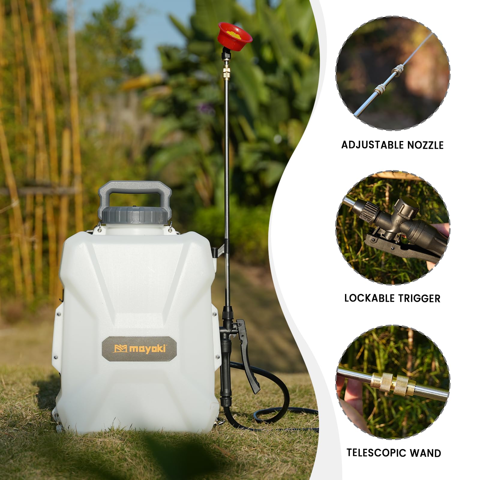 Eastyle ergonomic backpack with padded back reduces operator fatigue.