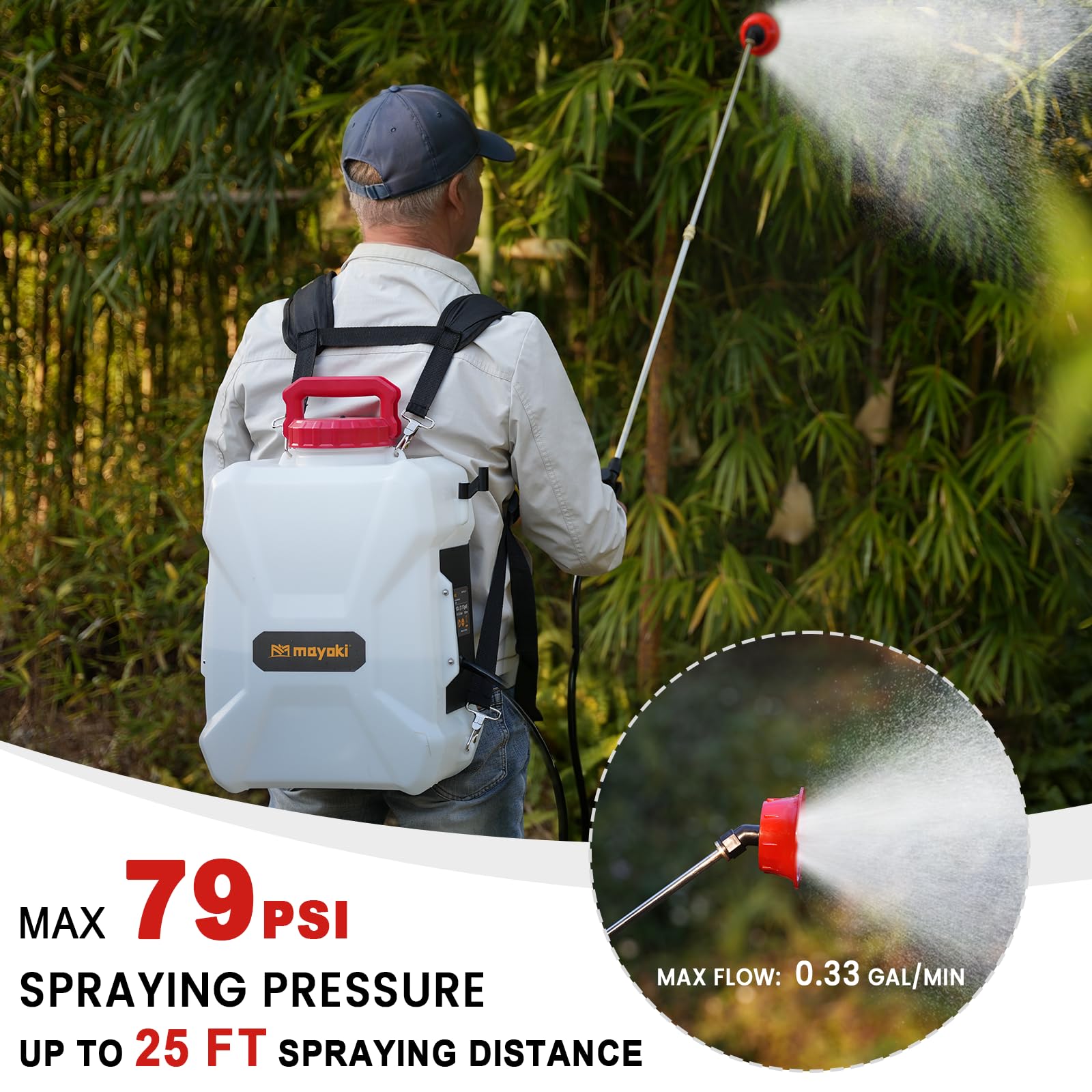 Eastyle sprayer compatible with Milwaukee 18V battery for easy power on the go