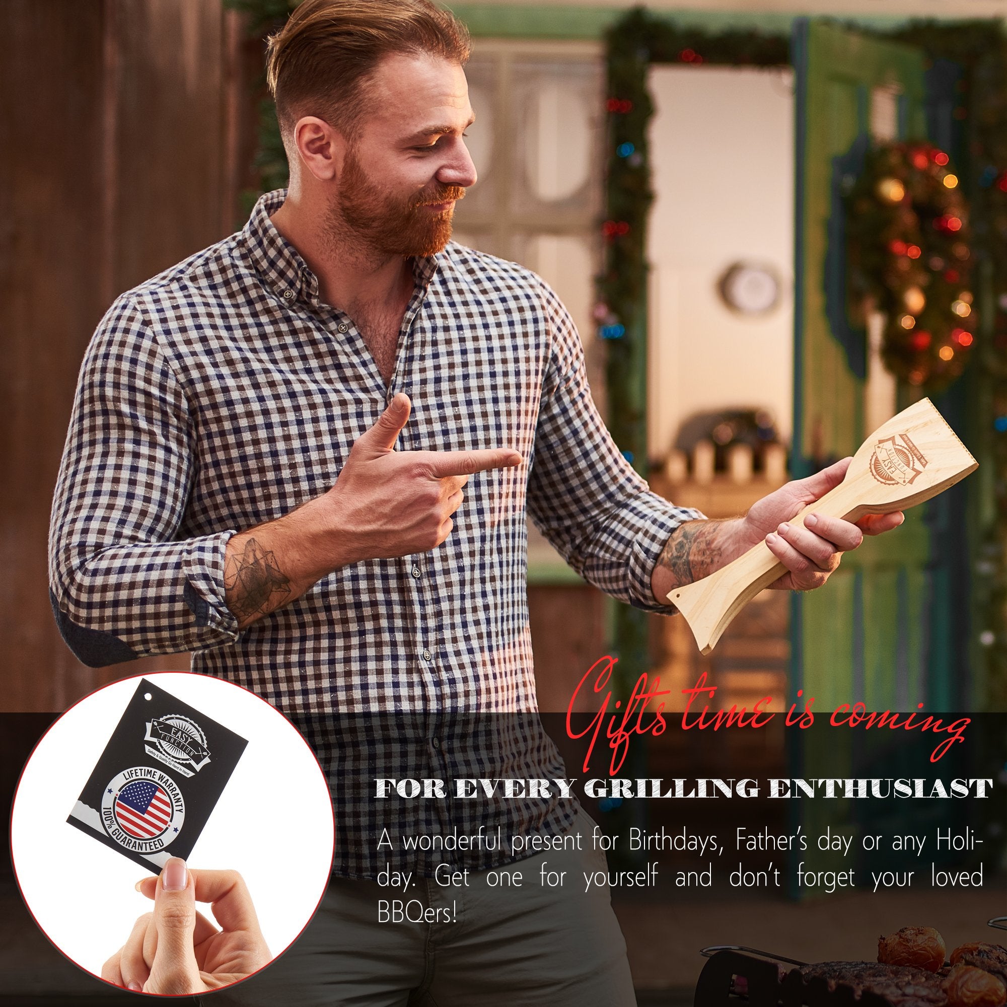 EASY FUNCTION no-scratch cleaning preserves grill finish while removing residue