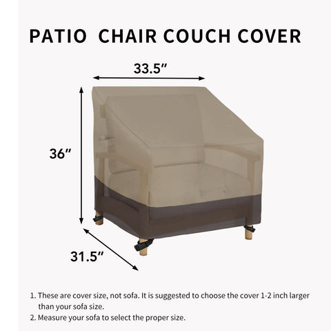 Easy-Going chair cover with two handles for easy installation and removal.