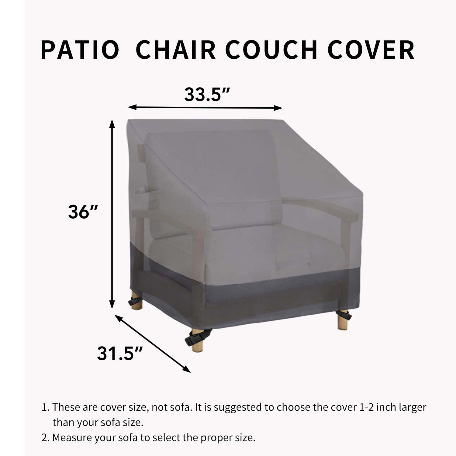 Easy-Going chair cover gray color complements most patio decor.