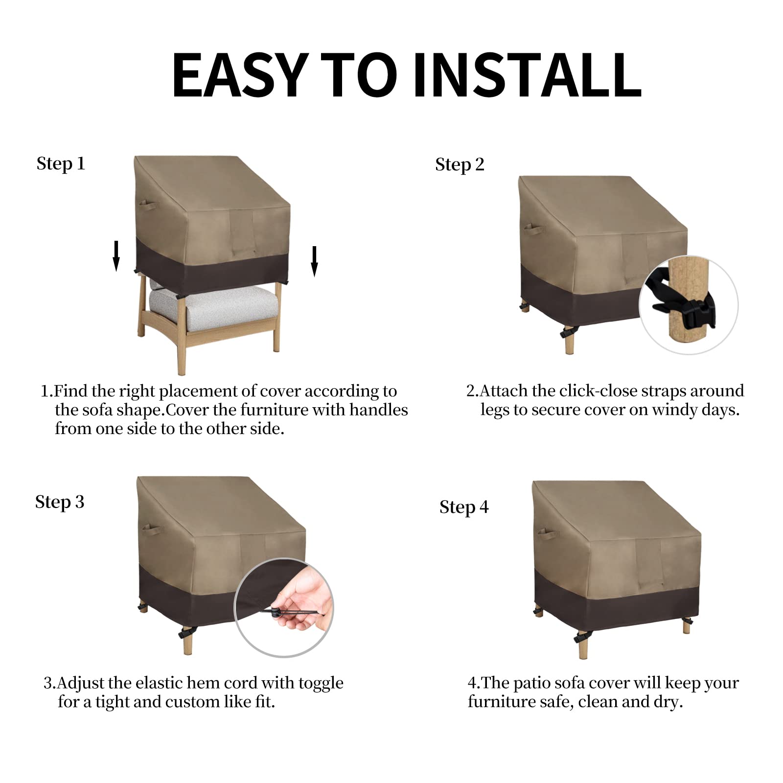 Easy-Going cover measurement guide to help choose the right fit.