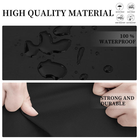 Easy-Going click-close straps securely fix the cover over the legs in windy conditions.
