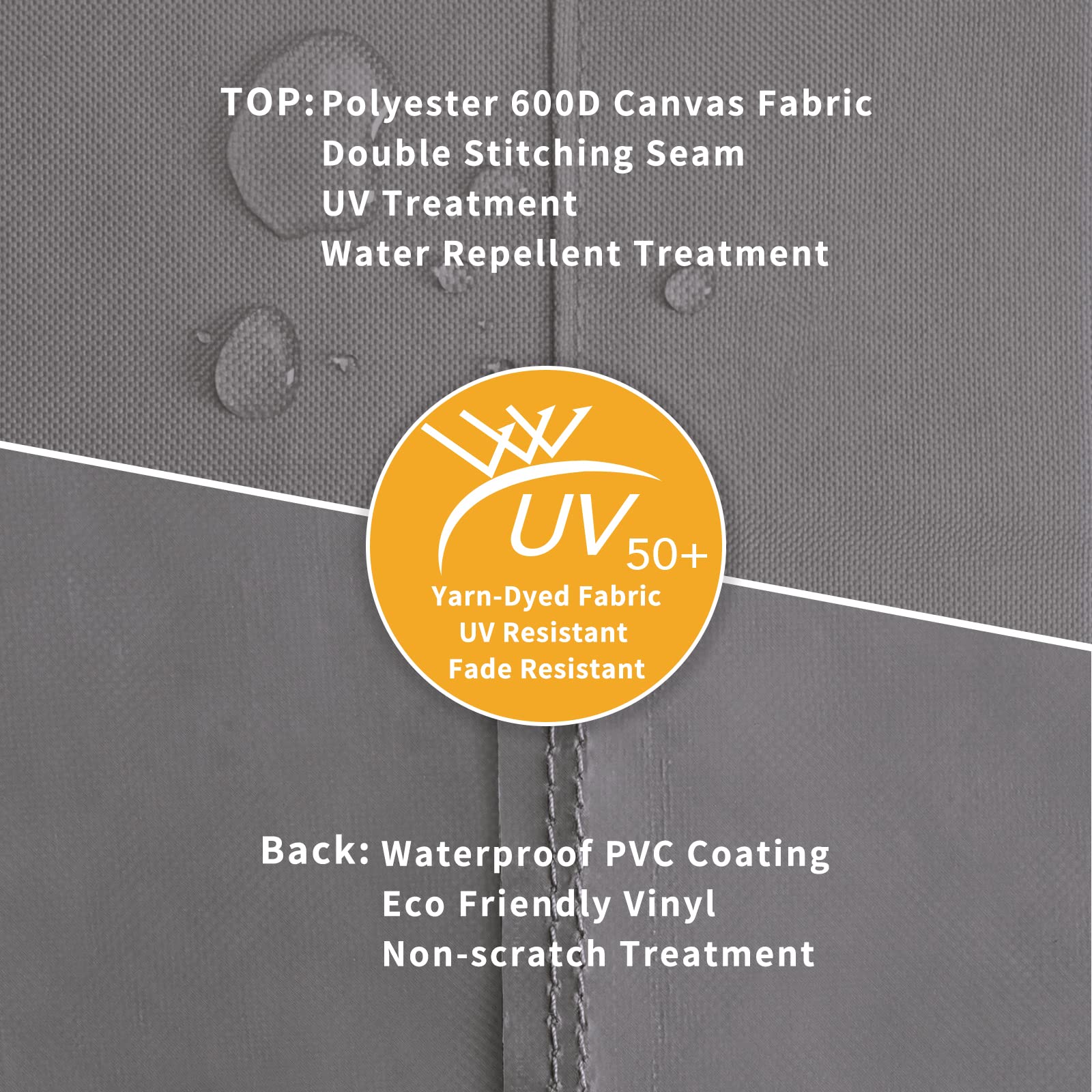 Easy-Going fabric close-up highlights fade-resistant, waterproof weave