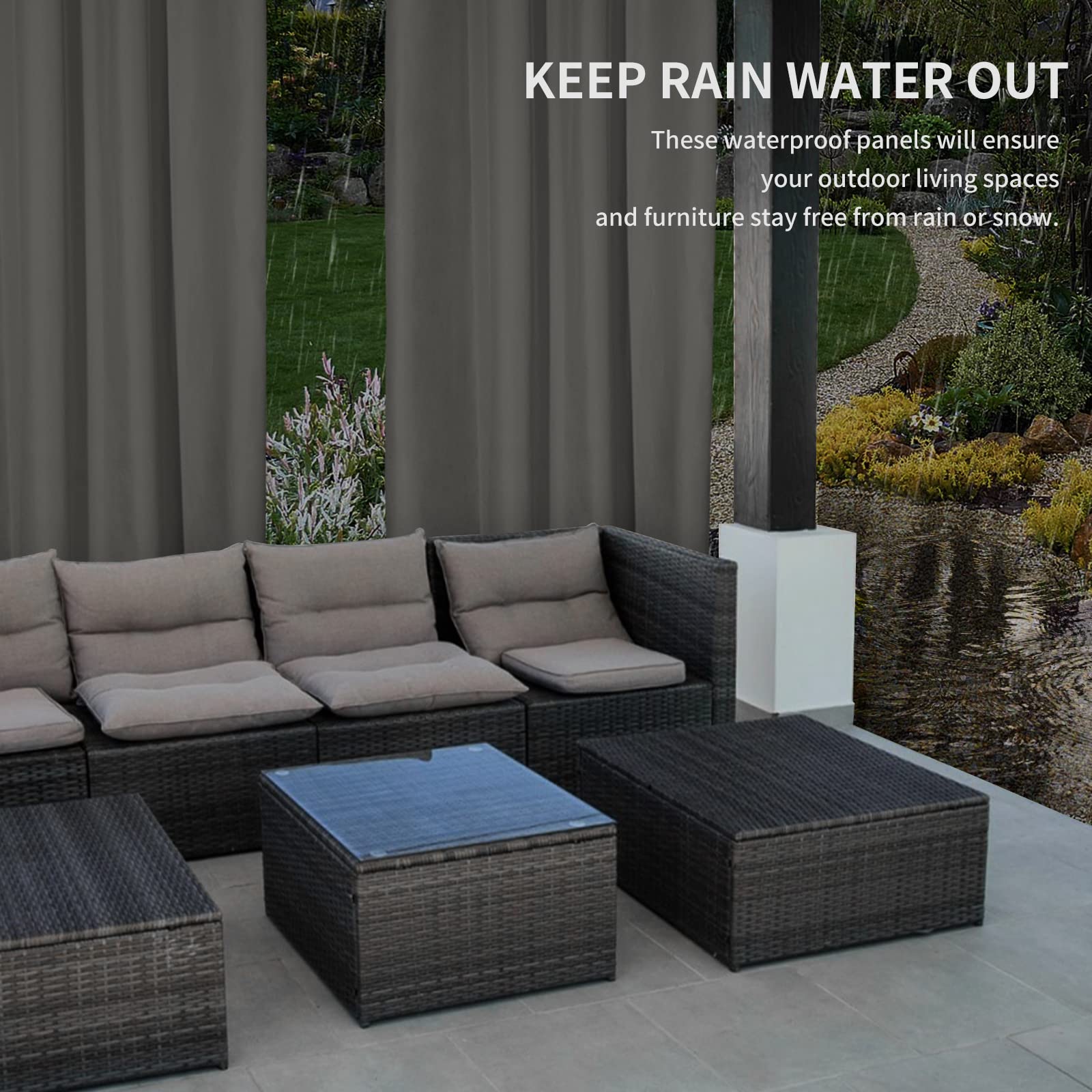 Easy-Going dark-grey outdoor curtain dense fabric aesthetic