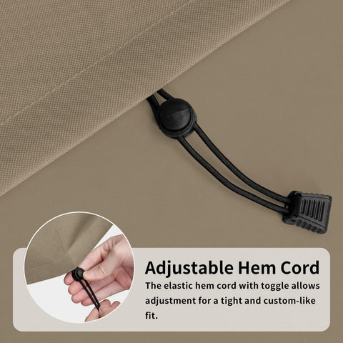 Easy-Going daybed cover padded handles allow easy fitting and removal.