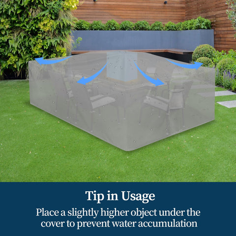 Easy-Going clear usage tips help prevent water pooling and debris buildup.