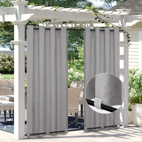 Easy-Going linen-look fabric closeup highlights soft texture and weather-ready feel.