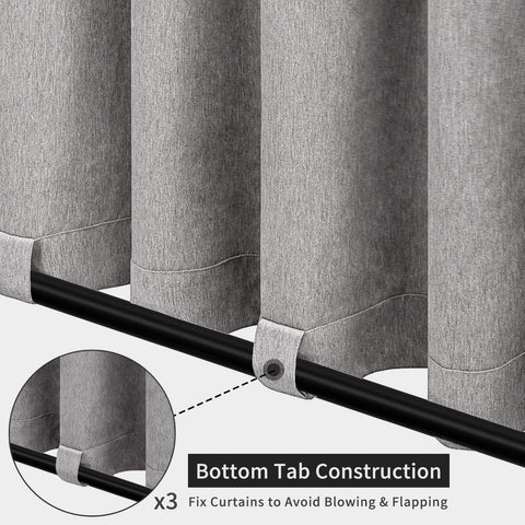 Easy-Going linen-look curtain provides privacy in porch or gazebo setups.