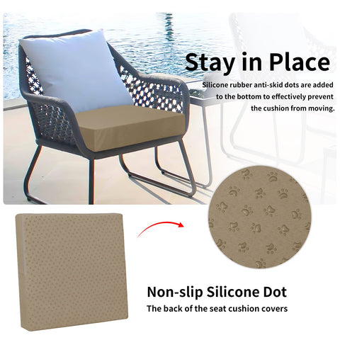 Machine washable cushion cover for simple upkeep and care.