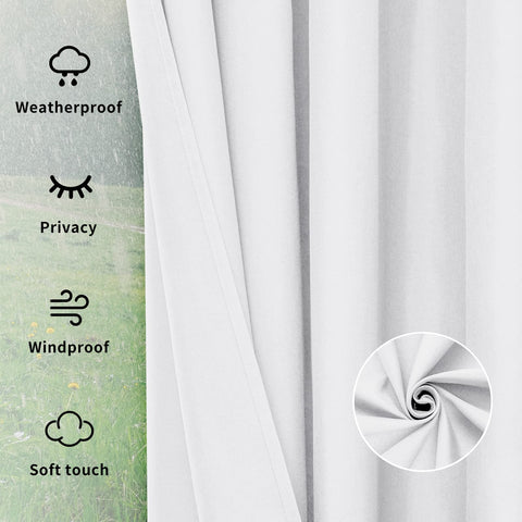 Easy-Going Outdoor Curtain UV-blocking fabric reduces glare outdoors.