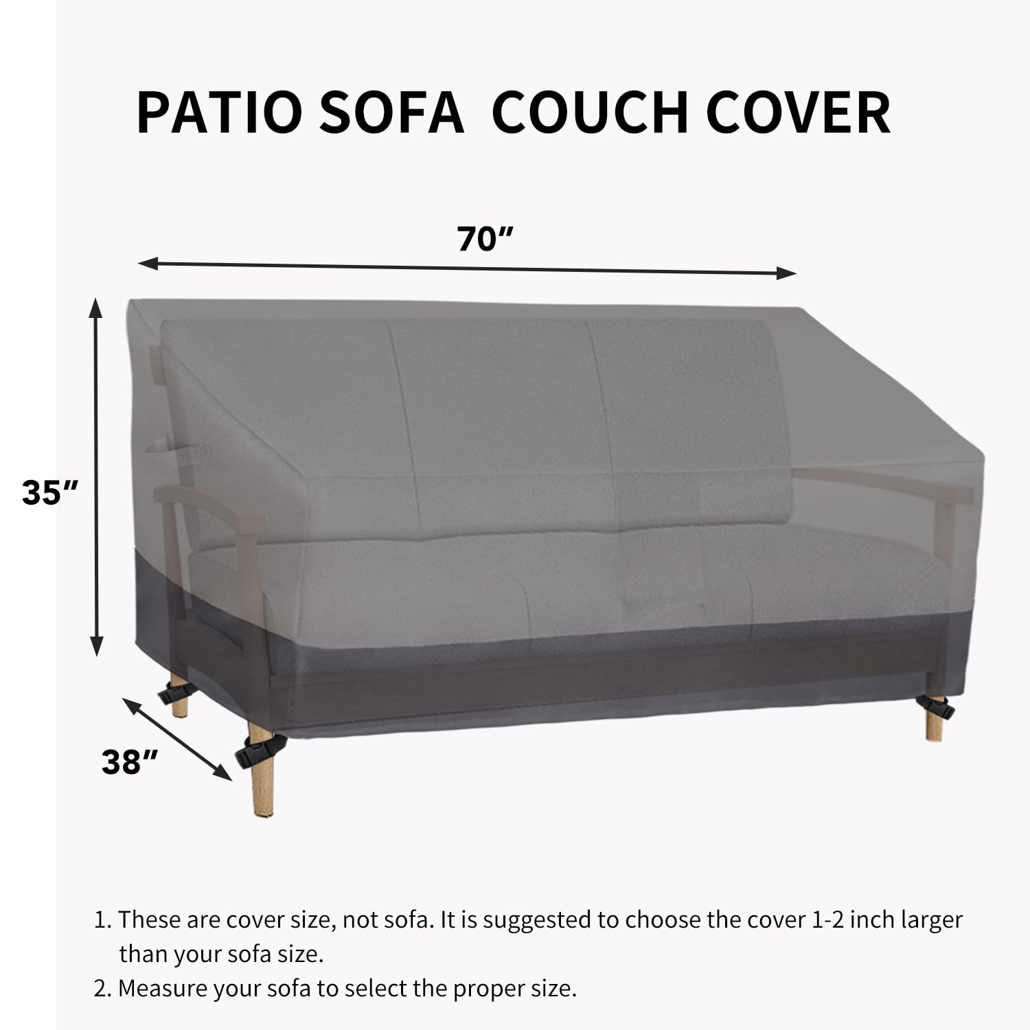 Easy-Going outdoor sofa cover air vent reduces interior condensation